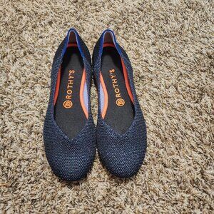 Rothy's Metallic Blue Flats